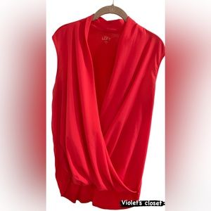 Sleeveless Wrap Blouse, LOFT, XL